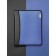A4 lightning folder, 2 departments, calligrata, 350 x 282 x 33 mm, plastic, 4 pockets, business class, blue metallic