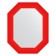 Mirror in the baguette frame, red wave 89 mm, 61x76 cm