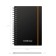 Notebook A6 (120 x 146 mm), 80 sheets in a cage on the crest Erichkrause "Accent", plastic cover, elastic band, OFSET BOLK, Belility 100%, mix