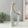 Souvenir Polystone "Mom with daughter" Green with wood color15.5x9.5x30 cm