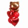 Set of balls "Bear. Heart ”, latex, foil set 7 pcs.