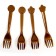 Plastic forks, 10 pcs., Gold color