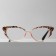 Ready glasses GA0047 (color: C2 brown print; diopter: +1.5; tint: no)