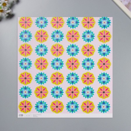 Scrapbooking paper "Kaleidoscope" density 180 grams set 5 pcs 30.5x32 cm-2