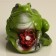 Garden figure "Frog with lotus" Malaya 18x18cm