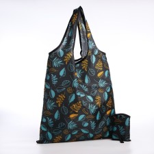 Household bag without fastening, black color/multi -colored