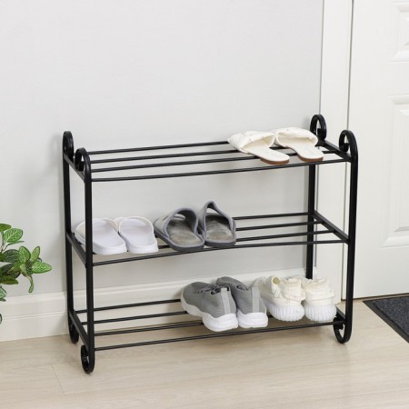 Shoe for shoes "Eutonon", 3 tiers, 70 × 30 × 60 cm, black color, mix shape