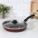 ALFA pan, D = 28 cm, removable handle, glass cover, anti -stick coating, burgundy color