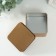 Casket Metal for a candle "Square. Metallic" gold 9.5x9.5x4.5 cm