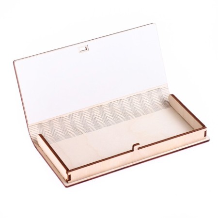 Wooden envelope "with an anniversary" red, 17 x 8.5 x 2 cm