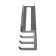 Holder for storing skewers and accessories barbecue, wall -mounted, stainless steel