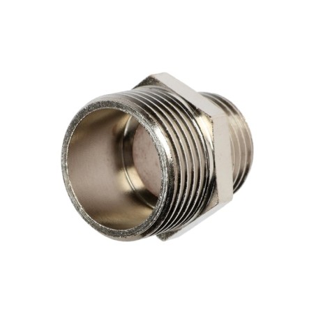 Nipple of transition Zein, 3/4 "x 1/2", external thread, nickel -plated brass, packing 5 pcs.