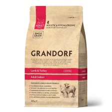Сухой корм Grandorf для кошек,  ягненок/индейка, низкозерновой, 400 г