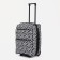 Small suitcase 52 l (s) "Factory Cartes", lightning department, external pocket, 2 wheels, black/white color