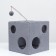 Cat house "Cube with a paw", with a toy, 40 x 40 x 40 cm
