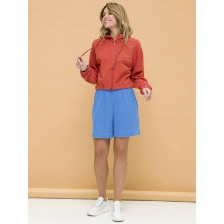 Feminine hoodies, size m, terracotta color-2