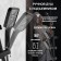 The shower system Zein Z3897, upper and vaporing watering can, PVC hose, temperature screen, black