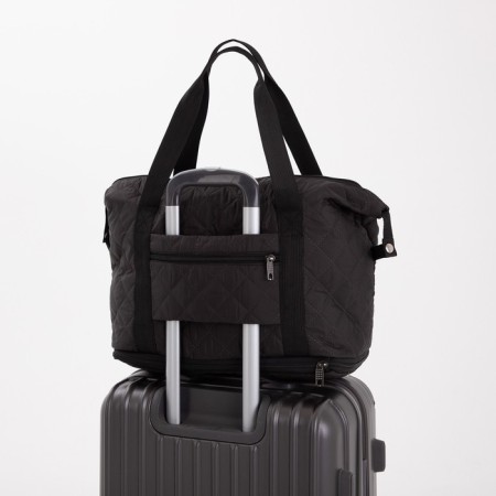 Road bag with lightning, with an increase, external pocket, long belt, black color-4