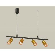 A set of suspended rotary lamp with composite crystal Ambrella Light, Traditional Diy, XB9002350, GU5.3, Black Sand, Yellow Polized Gold, Coffee