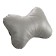 Car bone pillow, on the headrest, eco -leather perforated, gray 16x24 cm