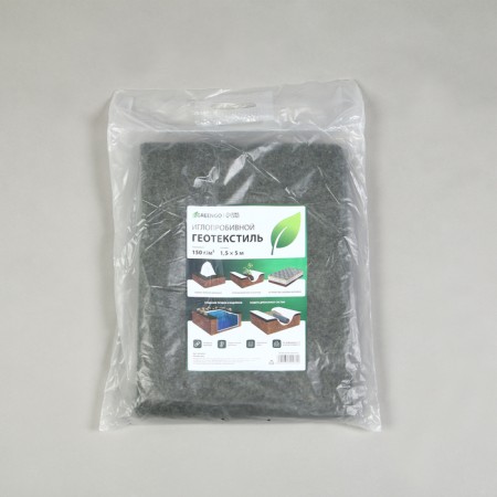 Needle-resistant geotextile, 5 × 1.5 m, density 150 g/m², with UV stabilizer, black, Greengo-9