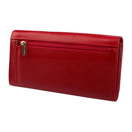Purse with frame lock XL Nice, matte leather, red color-1