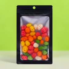 SIP-LOK package with a window, with Euroslot, black, 12 x 18 cm cm