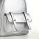 City backpack on a zipper, silver color