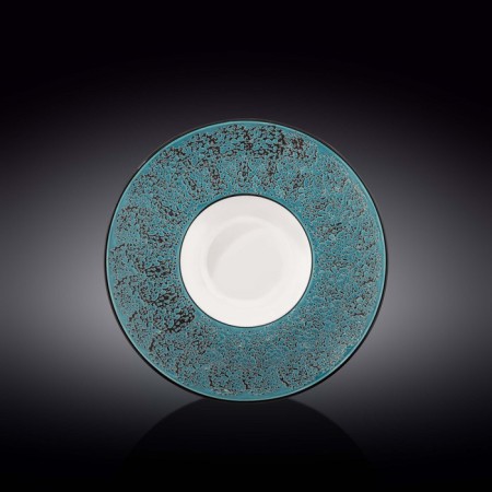 Deep plate Wilmax England Splach, D = 24 cm, 200 ml, blue color