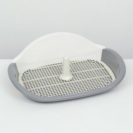 Dog toilet, 57 x 42 x 16 cm, white/gray-1