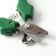 Small side claws with curly handles, a hole of 9 mm, green