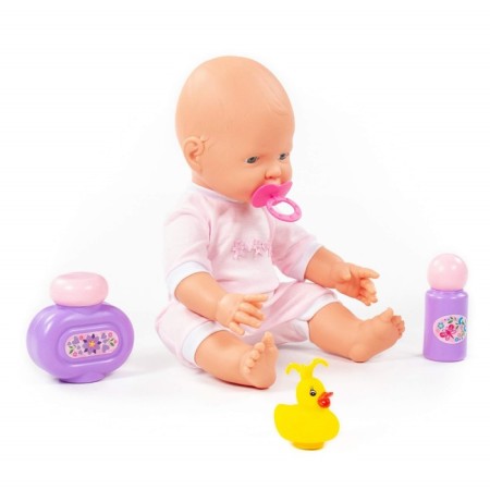 Pups "Funny", 35 cm, with a nipple + set for bathing, 3 elements-2