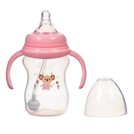 Bottle for feeding, shg Ø50mm, 180 ml, +0Mes., Pink color-1