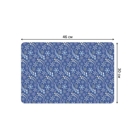 Set of napkins for setting the table "Dance of Snowflakes", rectangular, rounded edges, size 30x46 cm, 4 pcs-2