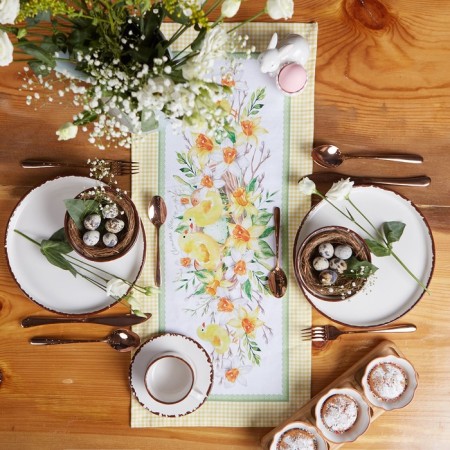 The path to the Ethel Tsveta table 30x70 cm, 100% cotton, sarzha 190 g/m2-4