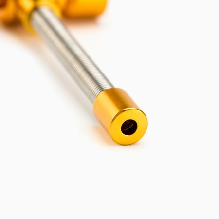 The smoking "spring" tube, with a brass framing, 3.5 x 7.5 cm-2