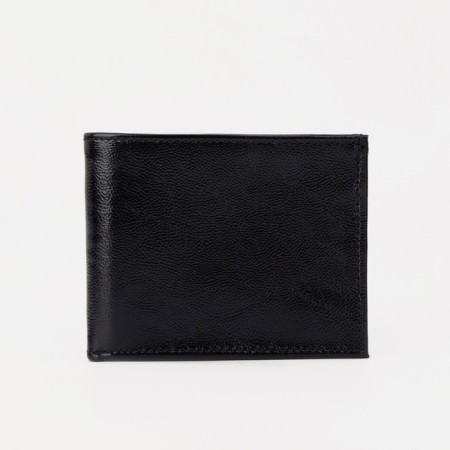 Male purse on the button, for bills, for cards, black color