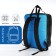 A backpack - a bag, Erich Krause, a wallet from textiles, artificial leather, blue color