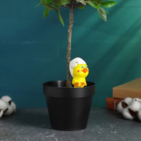 Waster "Chicken" for home plants and garden, yellow, Kungur ceramics, 50ml, 6.5cm-1