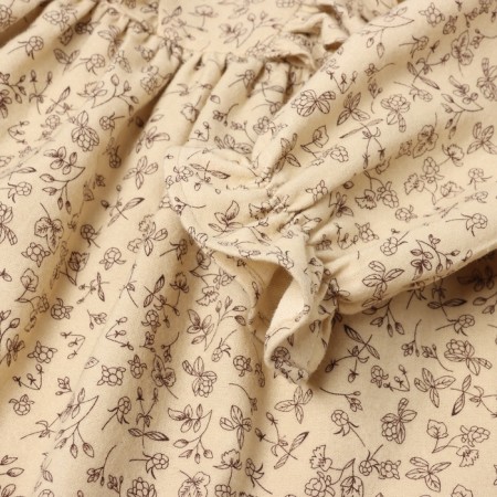 Платье для девочки MINAKU: Cotton collection цвет бежевый, рост 116 см-8