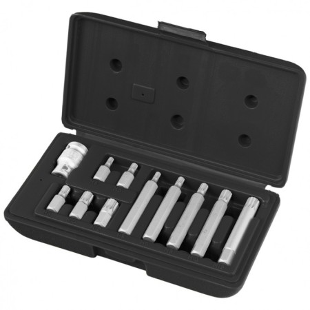 Set Stels 11312, Spline, CRV, hexagonal shank 10 mm, M5 - M12, 11 pcs.-1