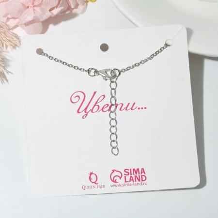 Pendant "Heart", color silver, 42 cm-3