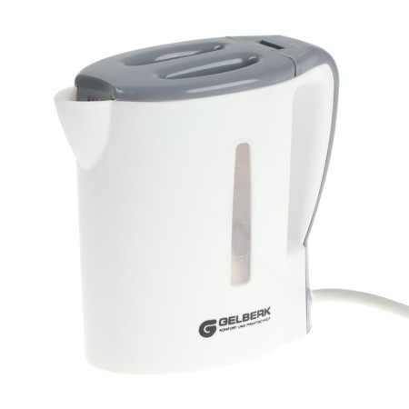 Electric kettle Gelberk GL-465, plastic, 0.5 l, 500 watts, white-gray