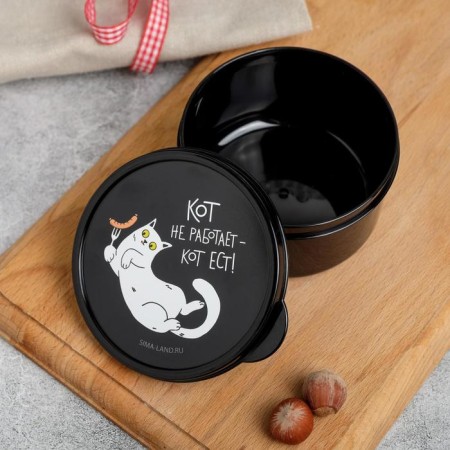 Lunch box "cat does not work", 0.3 l-1