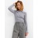 Women's pants with pincines minku: Modern Classic color dark gray, river 48