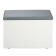 Gerda Pouf, 600x355x432, white/eco -leather gray