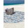 Pareo and beach rug "Blue butterflies", d = 150 cm