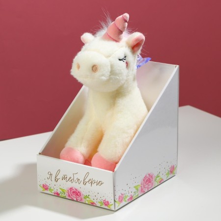 Soft toy "I believe in you", unicorn, mix, 25 cm-2
