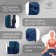 Yoga-brick cover "Luna", blue color