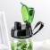 Water bottle plastic "Fern", 750 ml, green color